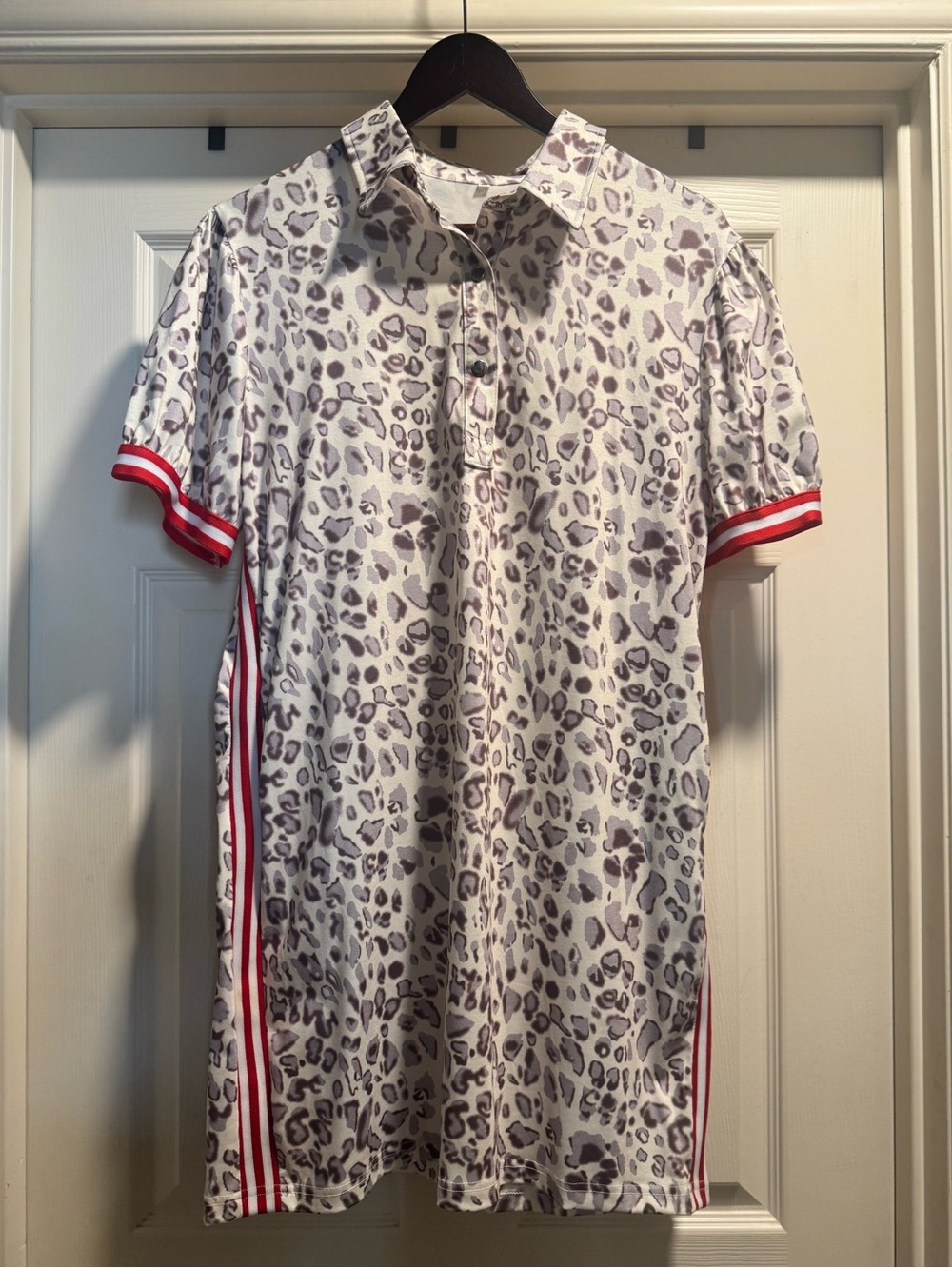 SHEIN Leopard Print Dress with Red Accents Size Medium